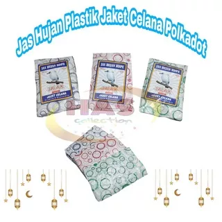 Jas hujan HDPE/LDPE JAKET CELANA POLKADOT - RANDOM