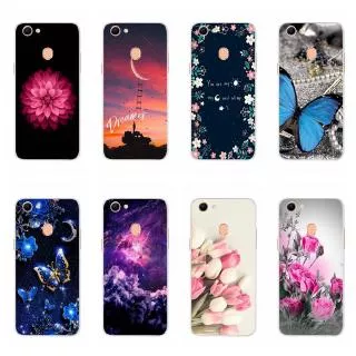 Casing OPPO F5 A73 Case Soft TPU Silicone Luxury Flowers Space Pattern Cover Oppo F5 Youth / F5 Plus / F5 CPH1723 Shell