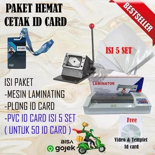 Paket Cetak ID Card Manual (Laminating, Plong / Pemotong , Pembolong, PVC ID Card)