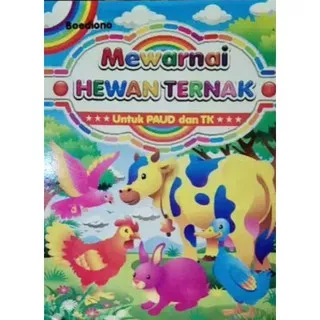 Buku TK seri paud MEWARNAI HEWAN TERNAK