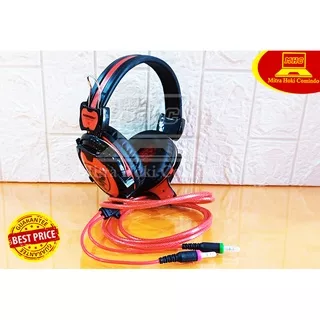 Headset Gaming Keenion Kos 9199 Murah + Mic Red