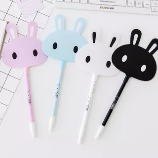 Bolpoin KIPAS Kepala KELINCI / Pulpen Kipas RABBIT / Pena Kipas Kartun BUNNY Kelinci Rabbit Lucu