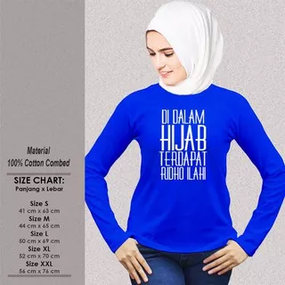 Kaos Muslim Wanita Panjang SP-WLMSAK345 DI DALAM HIJAB TERDAPAT RIDHO ILAHI Baju Muslimah