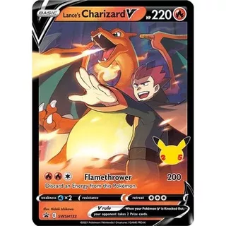 [Pokemon TCG ONLINE]  Lance’s Charizard V Celebrations Collection - Redeem Code (Tidak ada kartu fisik)