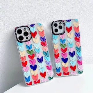 TRANSPARENT LOVE CASE MOTIF HATI CASE IPHONE LOVE MOBILE PHONE CASE FOR IPHONE 12 PRO MAX 11 PRO MAX XS MAX 7+/8+ 7 8 XR X/XS