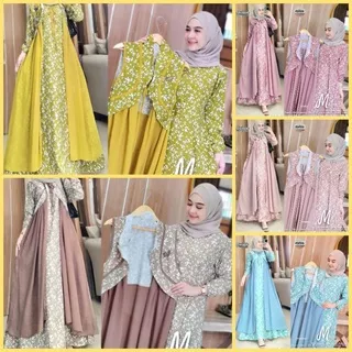 (RESTOK UPDATE 29/01) Baju Muslimah Maysa #1 #2 | Floryn | Vanilla Maxy Ori Berlabel By Uwais - Katun Rayon Premium