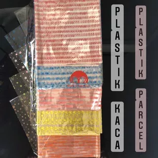 50 Lembar - Plastik Parcel Motif  - Plastik Parcel Bening Polos Lembaran Plastik Kado 70x80cm Plastik Kaca 50 LB