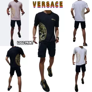 Kaos Pria Branded Kaos Versace impor premium Bahan Cotton spandek impor premium 100%