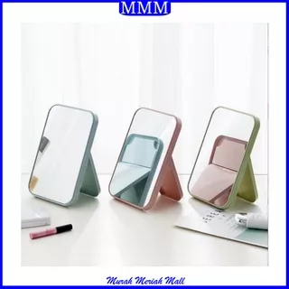 MMM Cermin Lipat Persegi Portable Beauty Mirror Kaca Rias Make Up Kaca Rias Make Up Lipat Portable Cermin Duduk