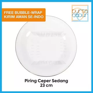 Indo Keramik PC-9A Piring Makan Ceper Sedang [23 cm]