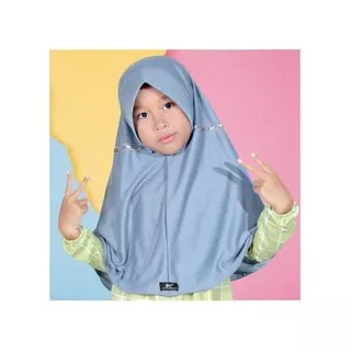 Jilbab Instan Anak Sekolah SD Serut Melati Series Bahan Kaos Size M untuk 6-10 tahun