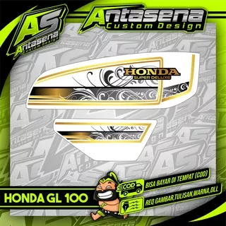 Striping GL 100 Herex Racing Stiker Motor Variasi Honda GL 100 Sticker Decal Custom 12