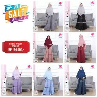 SAFA DRESS by Fania Hijab Gamis Syari Polos Katun Linen Busui Murah Size XS S L
