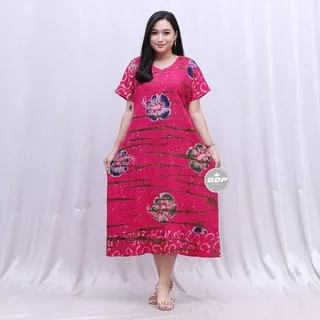 Terbaru | Daster Maura Batik Cap Rayon Premium Busui Resleting depan - Daster Wanita Lengan