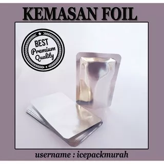 KEMASAN FOIL MAKANAN 9X15CM KEMASAN SHACET BUBUK PRAKTIS (BISA COD)