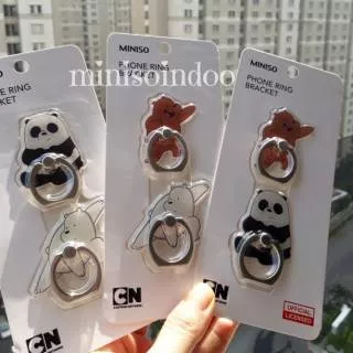 MINISO PHONE RING BRACKET WE BARE BEAR