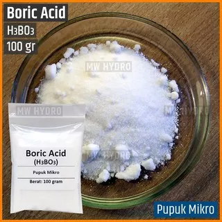 Boric Acid / Asam Borat / H3BO3 - 100 gr - Pupuk Mikro Hidroponik