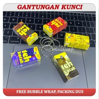 GANCI - GANTUNGAN KUNCI MINIATUR TEH KOTAK , TEH KOTAK APEL, ORIGINAL, LEMON