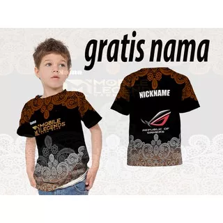 Baju Kaos Anak Batik Mobile Legend Terbaru  Custom Gaming 3D Fullprint Termurah