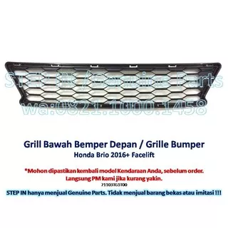 Grill Bemper Bawah Honda Brio RS 2016+ Lower Grille Kisi-kisi Bumper genuine part baru asli