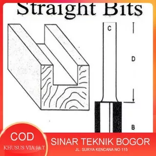 Straight Bits mata router korek lurus 3 - 12 mm Wood