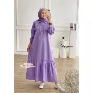Gamis Wanita Terbaru Midi Dress Hyuna | gamis murah | gamis muslim | gamis busui | gamis linen rami | gamis polos | gamis jumbo | gamis terlaris | gamis 2022 | gamis dress