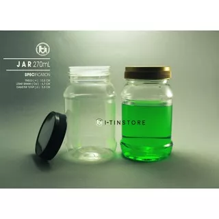 250ML - 270ML BOTOL PLASTIK PET JAR TOPLES