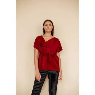 Oslo Top - Red, Pink, Black, Navy - Privileged Collection - Atasan Blouse Scuba