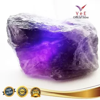 Bongkahan Batu Kecubung Ungu Amethyst Liontin Wanita Pria