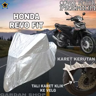 Sarung Motor HONDA REVO FIT SILVER POLOS Body Cover Penutup Revo Fit PREMIUM