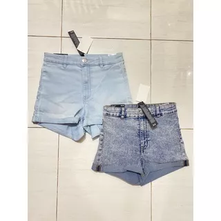 Celana Pendek H&M - skinny high waist jeans shorts