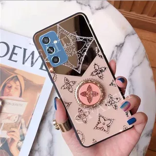 IN STOCK Kasing hp Samsung Galaxy M52 A22 LTE A32 Enterprise Edition A42 A52 A52S A72 A12 A02 M32 M22 M02 M12 5G 4G Tebaru Casing Ins Luxury Fashion Diamond Clover Acrylic Phone Cases 3D Ring Bracket Back Cover Case hp GalaxyM52