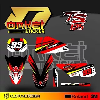 DECAL STICKER TS 125 RED