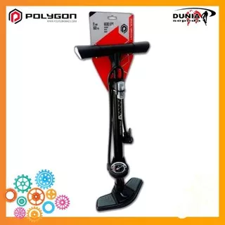 Floor Pump Polygon Steel STX Dual Head 160 psi Head Fits pompa angin ban sepeda pompa motor