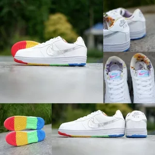 Nike Air Force 1 Rainbow / sepatu sneakers / sepatu wanita / COD / free kaos kaki