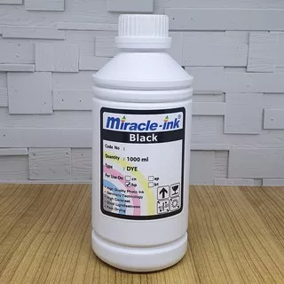 Tinta Printer Miracle Ink Literan 1 Liter HP Black / Dye Ink