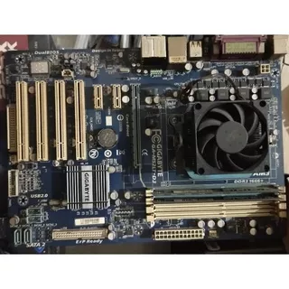 motherboard Gigabyte am3 ga m52lt d3 + proc amd athlon xII + fan second murah