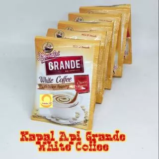 KOPI KAPAL API GRANDE WHITE COFFEE WITH CHOCO TOPPING SACHET/ KOPI KAPAL API RENCENG/ KOPI SASET