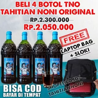 Promo TNO Beli 4 Gratis + Free 1 Tas Laptop dan 1 Sloki Obat Herbal Tahitian Noni Juice Original Kanker Alergi Autis ADHD Lupus Diabetes Darah Tinggi Prostat Batu Empedu Kista Miom Asma Lupus Jantung Hipertensi Tumor dll