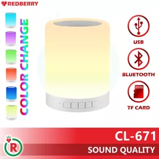 Speaker Bluetooth CL671 LED Wireless portable music box BASS SPEAKER LAMPU TIDUR WARNA WARNI smart touch