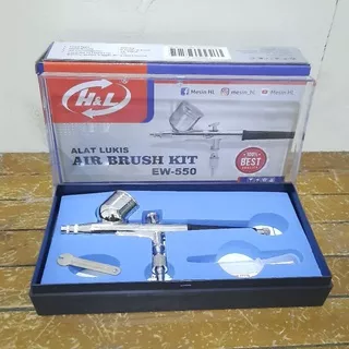 Air Brush Kit H&L EW-550 Alat Lukis Semprot Paint Spray Gun Pren Brush