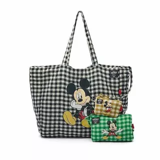 Mickey mouse gingham tote bag / zara mickey tote bag