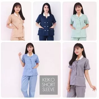 [Renne] Baju Suster Keiko Short Sleeve / Seragam Baby Sitter / Nanny Uniform / Seragam Suster