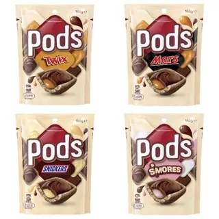 PODS Smores 160 gram/chocolate impor/Snack import/Snack Australia/Twix Pods/Pods Snickers/Pods Mars/coklat natal/hadiah natal/hampers natal/Coklat Halal/Snack Import Halal/Snack HALAL