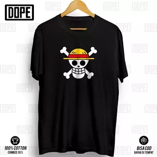 Kaos Anime Luffy One Piece Logo Premium Distro Japan Baju Manga Jepang Baju Pria Wanita Tshirt v-7