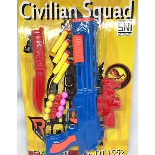 Mainan anak tembak - tembakan // pistol pisau set soft bullet civilian // pistol peluru busa