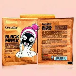 Cocottee Black mud Face Mask BPOM / Brightening Peel Off Mask