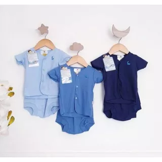 BABY HAI Stelan New Born Pendek Pop Series Blue Gift Set Baby