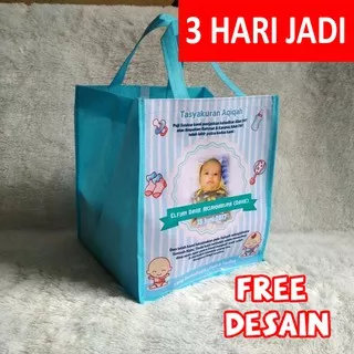 Tas Kantong Aqiqah Anak / Goodiebag Aqiqah / Tas Berkat / Tas nasi Box Alas 20x20