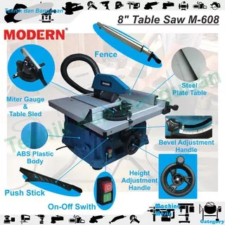 Mesin Table Saw/Gergaji Kayu Modern M-608 (8.0)